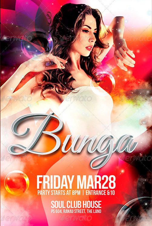 Bunga Bunga Party Flyer Template