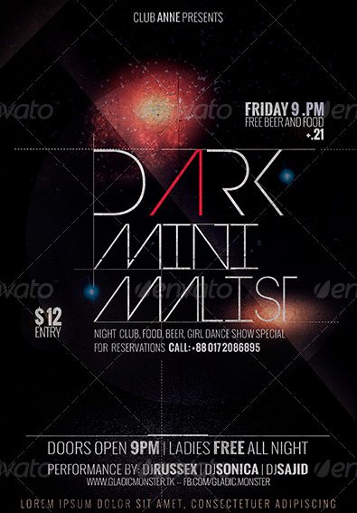 Dark Minimalist Flyer