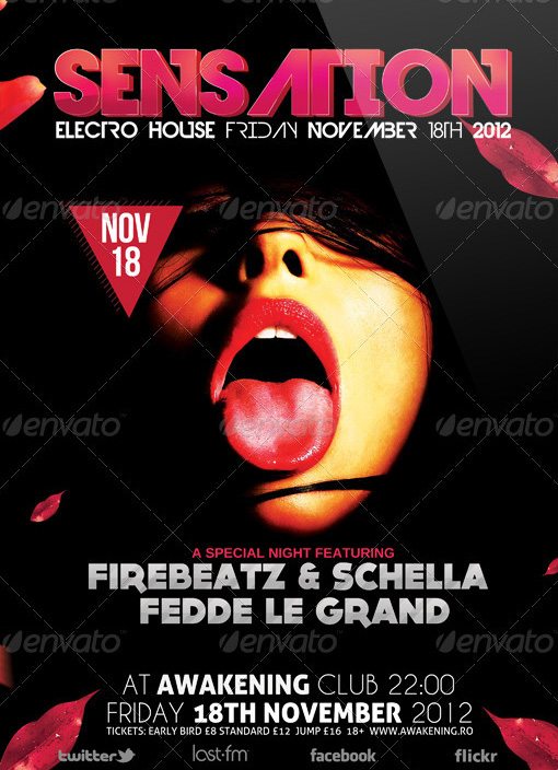 Electro Sensation Flyer Template