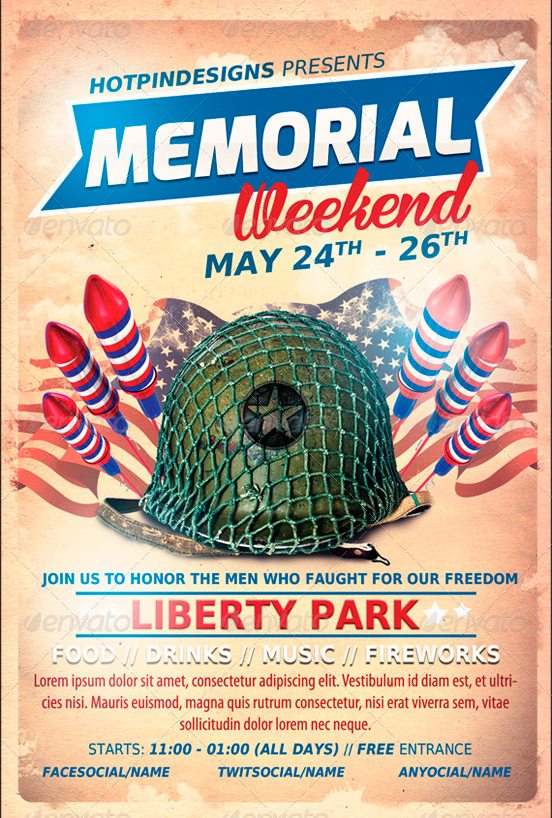 Memorial Day Event Flyer Template