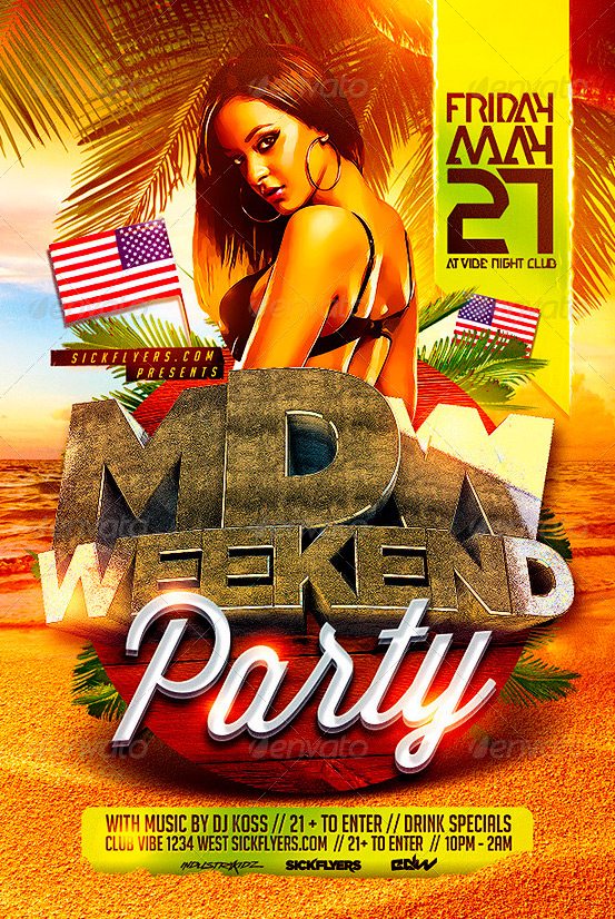Memorial Day Flyer Template