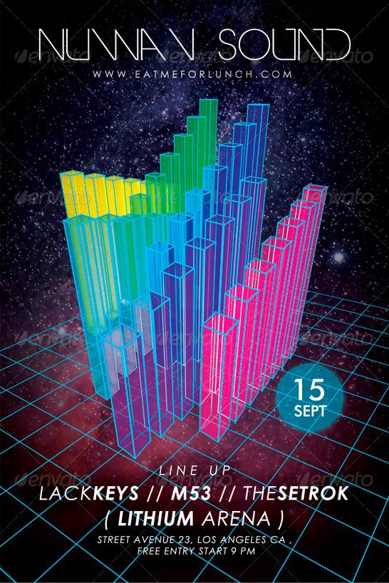 Retro Futurism Flyer Template