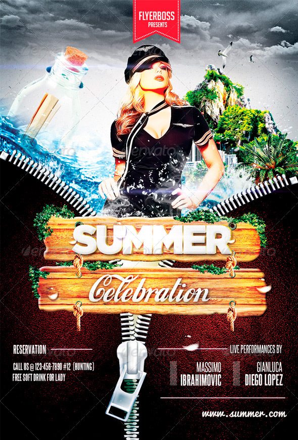 Summer Party Flyer Template