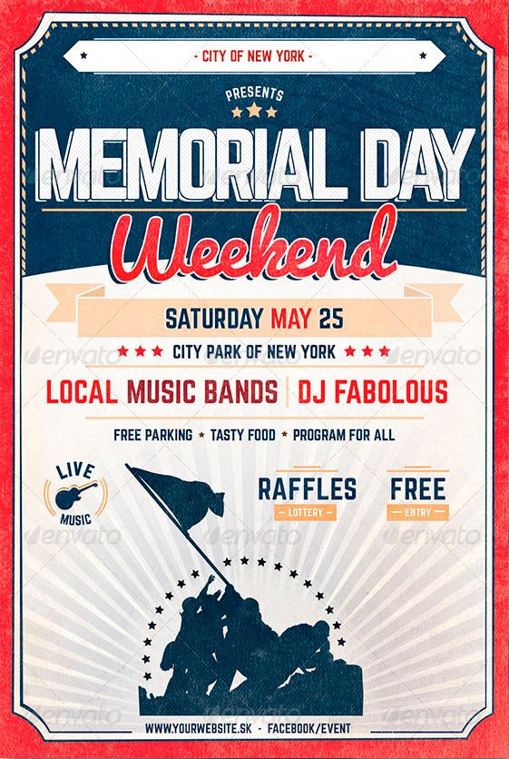 Memorial Day Flyer Template