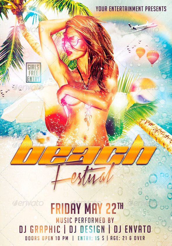 Beach Festival Flyer Template