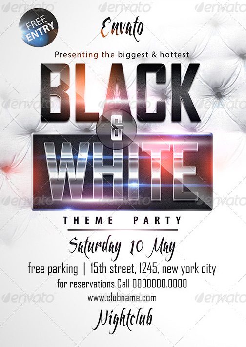 Black & White Affair Flyer Template