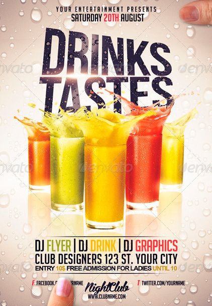 Drinks Restaurant Bar Flyer Template