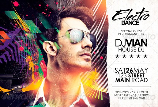 Electro Dance Flyer Template