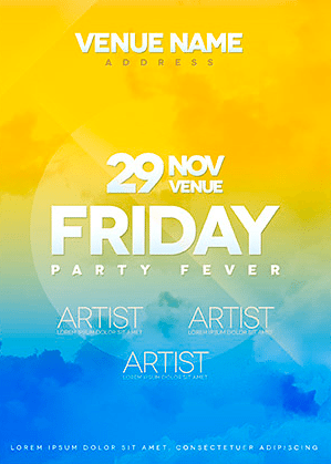 Free Minimal Electro Club PSD Flyer Template