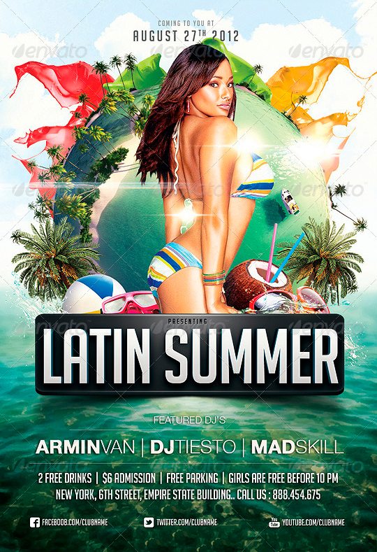 Latin Summer Party Flyer