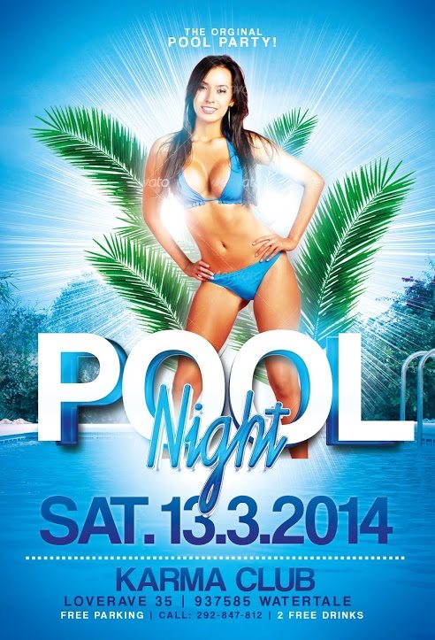 Pool Party Flyer Template
