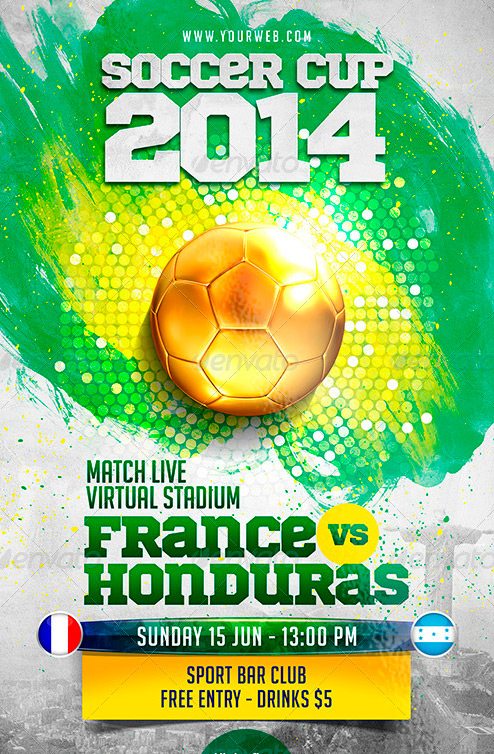 Soccer Cup 2014 Flyer Template