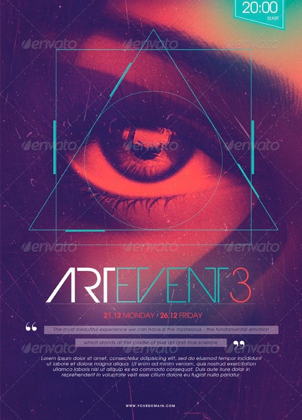 Minimal Electro Art Event 3 Poster Flyer