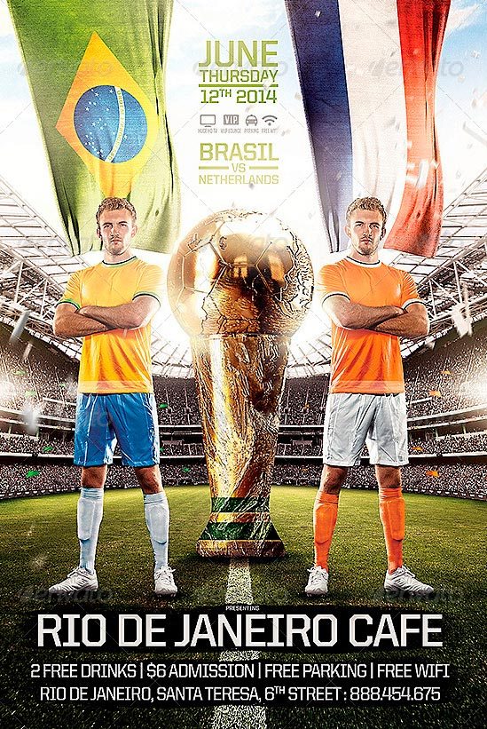 Brazil Soccer Cup 2014 Flyer