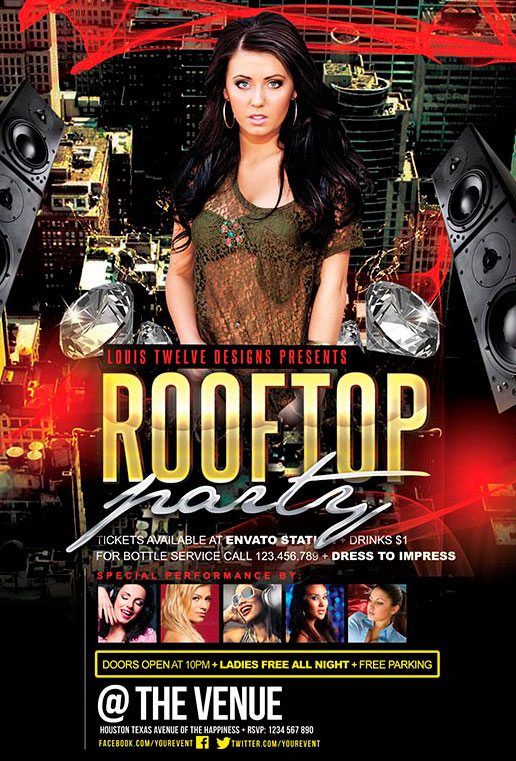 Free Flyer: Rooftop Party Template