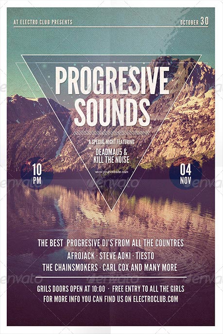 Progresive Sounds Flyer