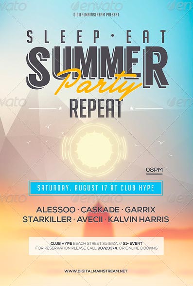 Electro Summer Flyer Template