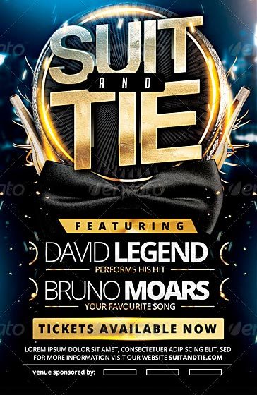 Suit and Tie Party Flyer