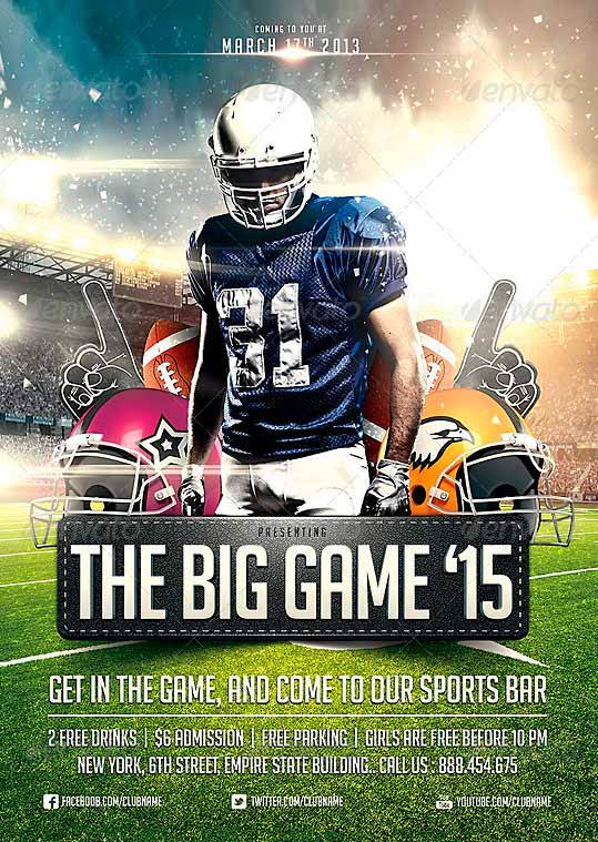 Big Game Football Flyer Template