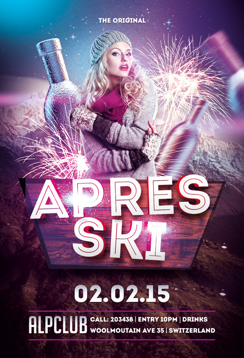Apres Ski Winter Flyer Template