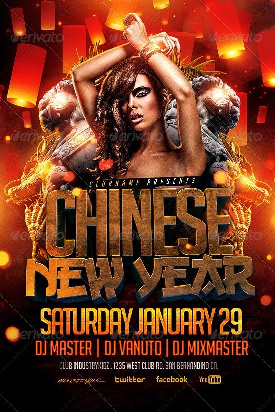 Chinese New Year Flyer Template