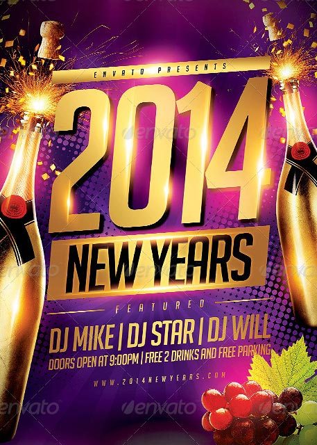 New Year Party Flyer Template