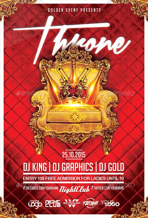King Royal Gold Flyer Template