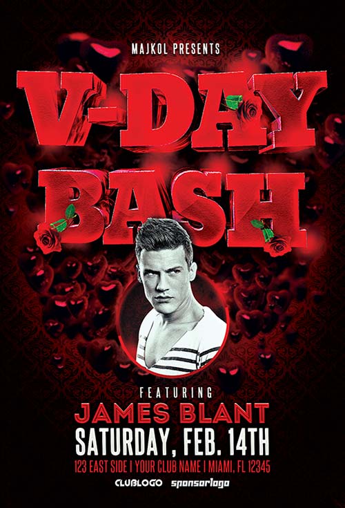 V-Day Bash Flyer Template