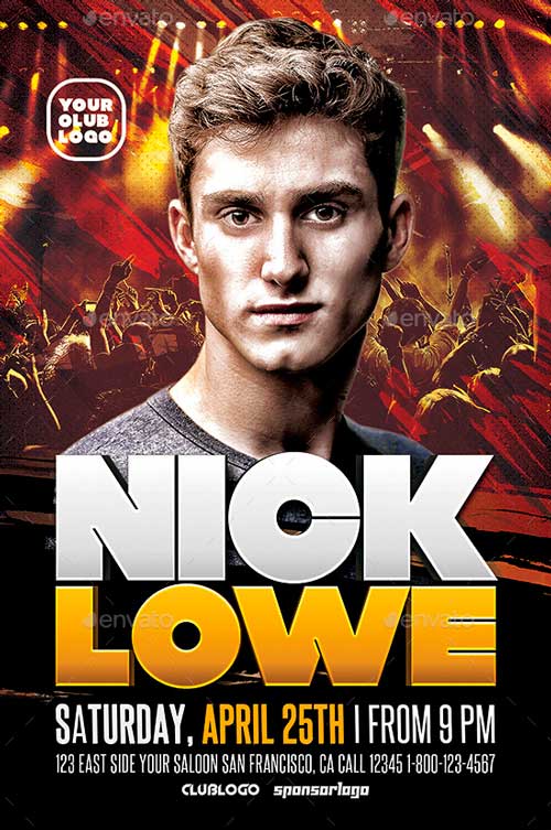 Electro House Artist Flyer