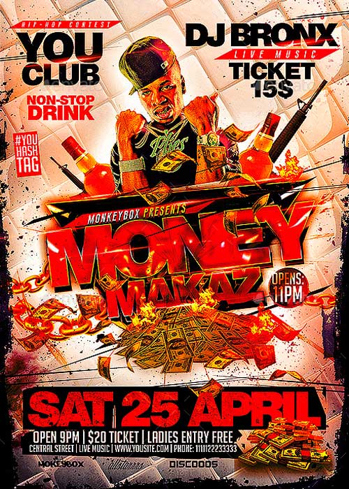 Money Makaz Konnekt Flyer Template