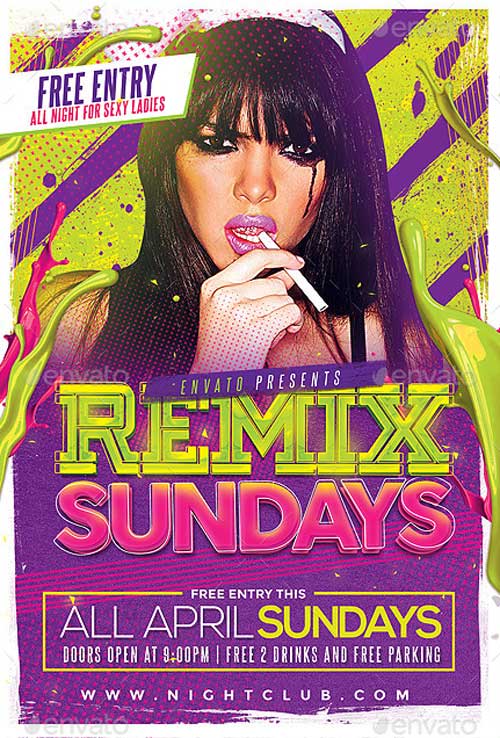 Remix Sundays Party Flyer