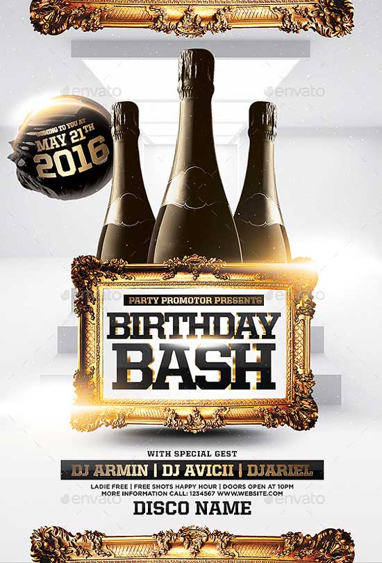 Birthday Bash Party Flyer Template