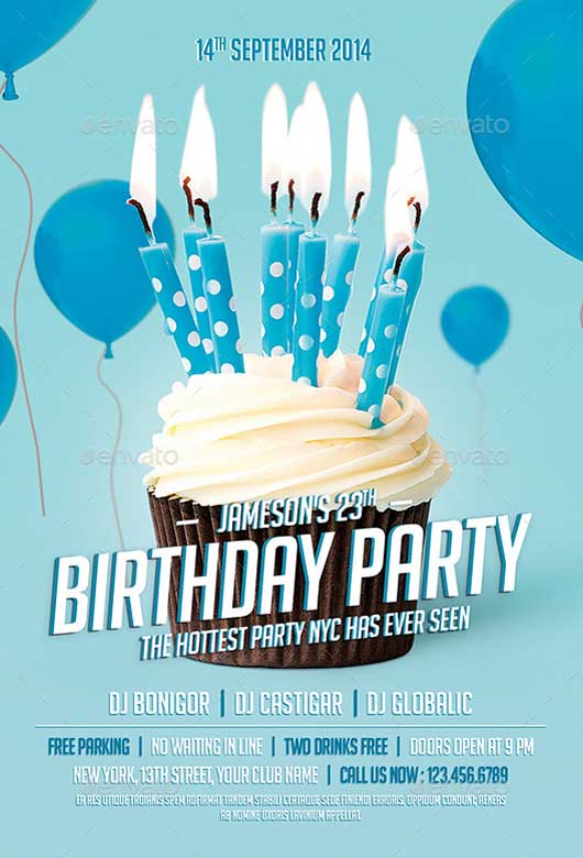 Birthday Party Flyer Template
