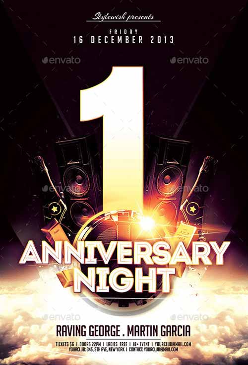 Anniversary Night Flyer Template