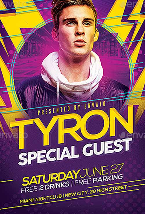 Artist Pop Party Flyer Template