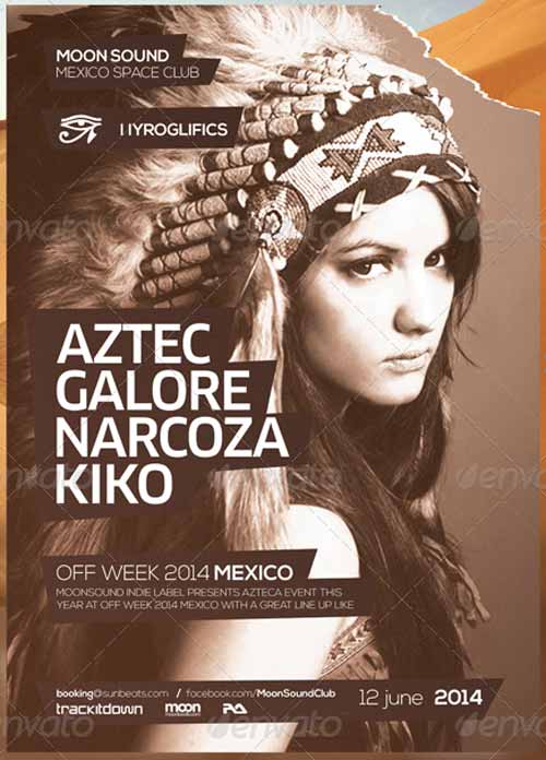 Aztec Summer Vol 2 Poster and Flyer PSD Template