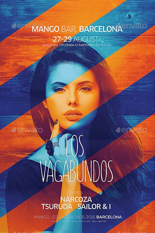 Electro Club Poster and Flyer PSD Template