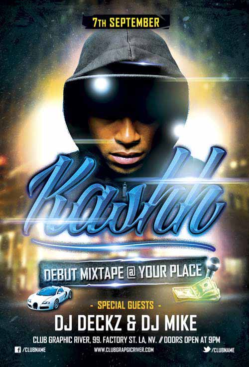 Debut Mixtape Free Flyer Template