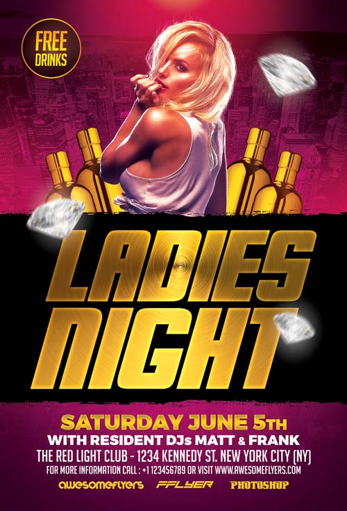 Ladies Night Flyer Template
