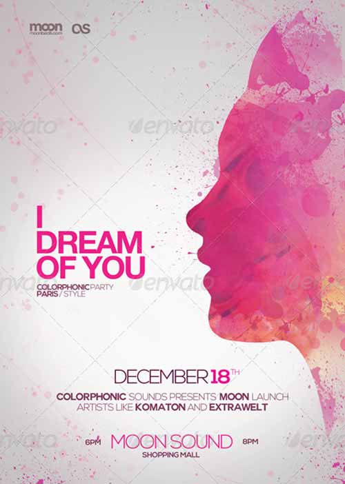 Light Colorphonic Poster and Flyer PSD Template