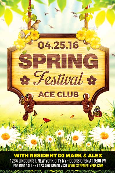 Spring Festival Flyer Template