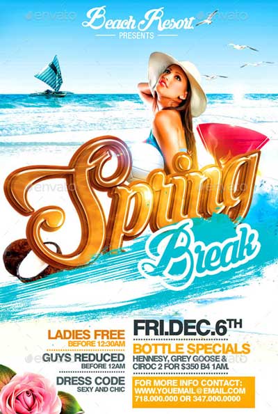 Spring Break Flyer Template