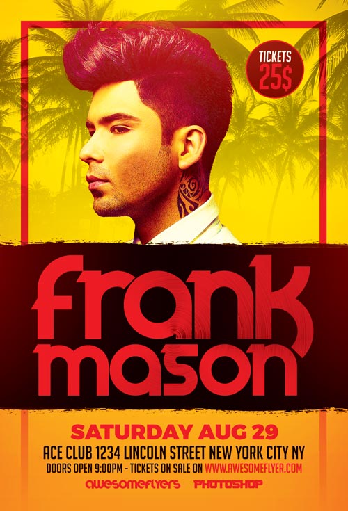 Summer DJ Free Flyer Template