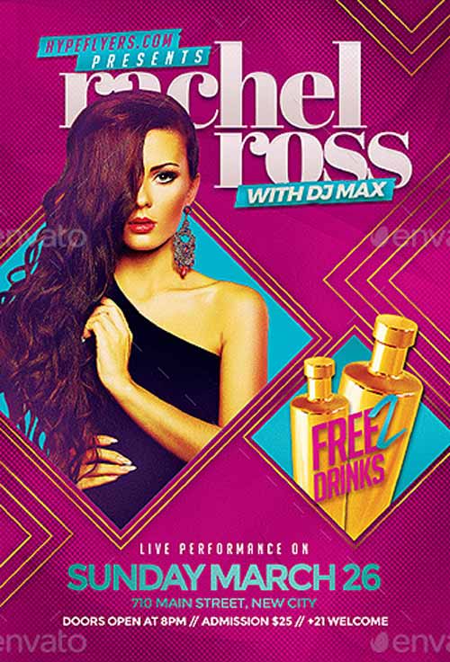 Artist Female Guest Flyer Template