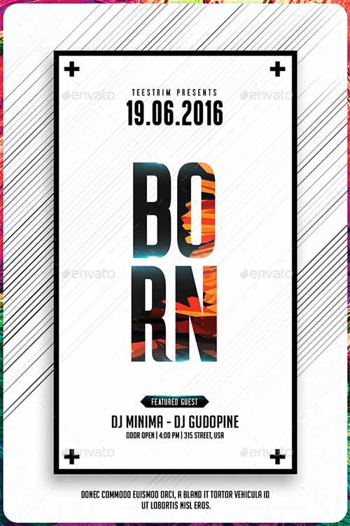 Born Minimal Flyer Template