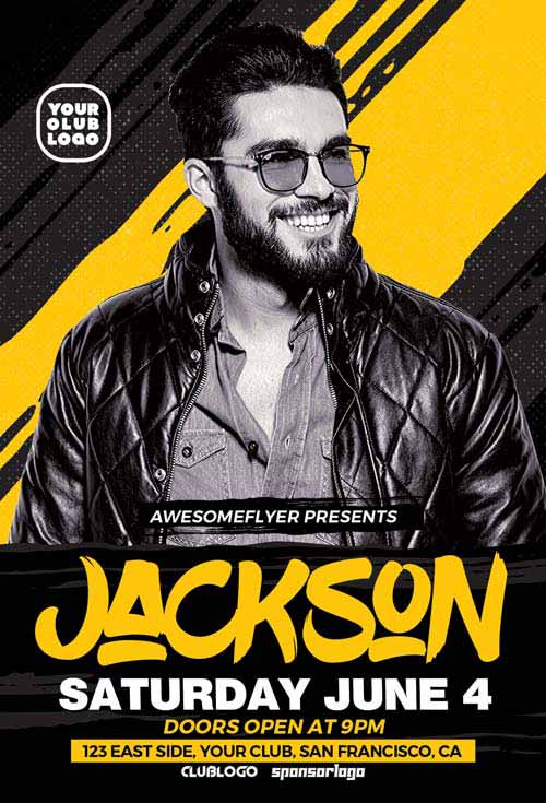 Guest DJ Remix Party Free Flyer Template