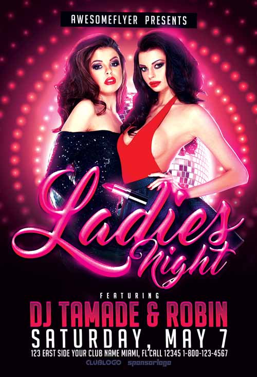 Ladies Night Free Flyer Template
