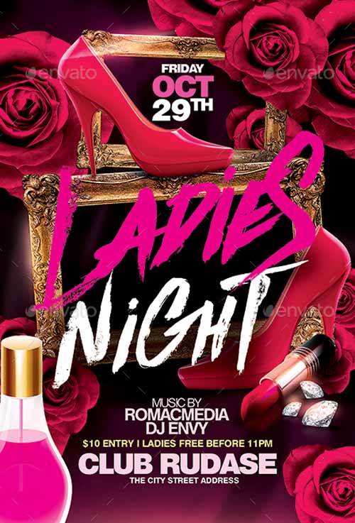 Ladies Night Party Flyer Template