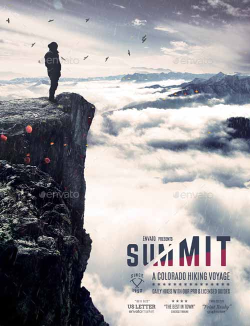 Hiking Backpacking Flyer Template