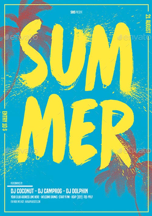 Summer Minimalist Flyer Template